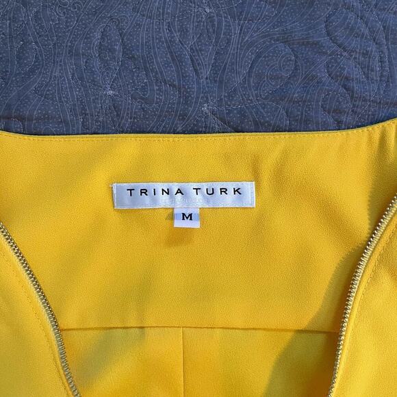 Trina Turk 'Karmandy' Zipper-Front Sleeveless Top, Buttercup size medium - Picture 7 of 11